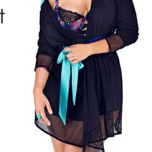 Lane Bryant Intimates & Sleepwear - NWOT Lane Bryant Sophie Theallet mesh trim robe Lane Bryant Intimates & Sleepwear - NWOT Lane Bryant Sophie Theallet mesh trim robe